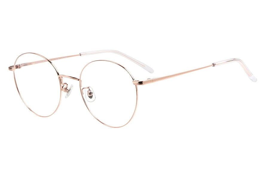  「ボストン型 メガネ｜メタルフレーム ｜Zoff CLASSIC レンズ交換券付き」|メガネ|ピンク