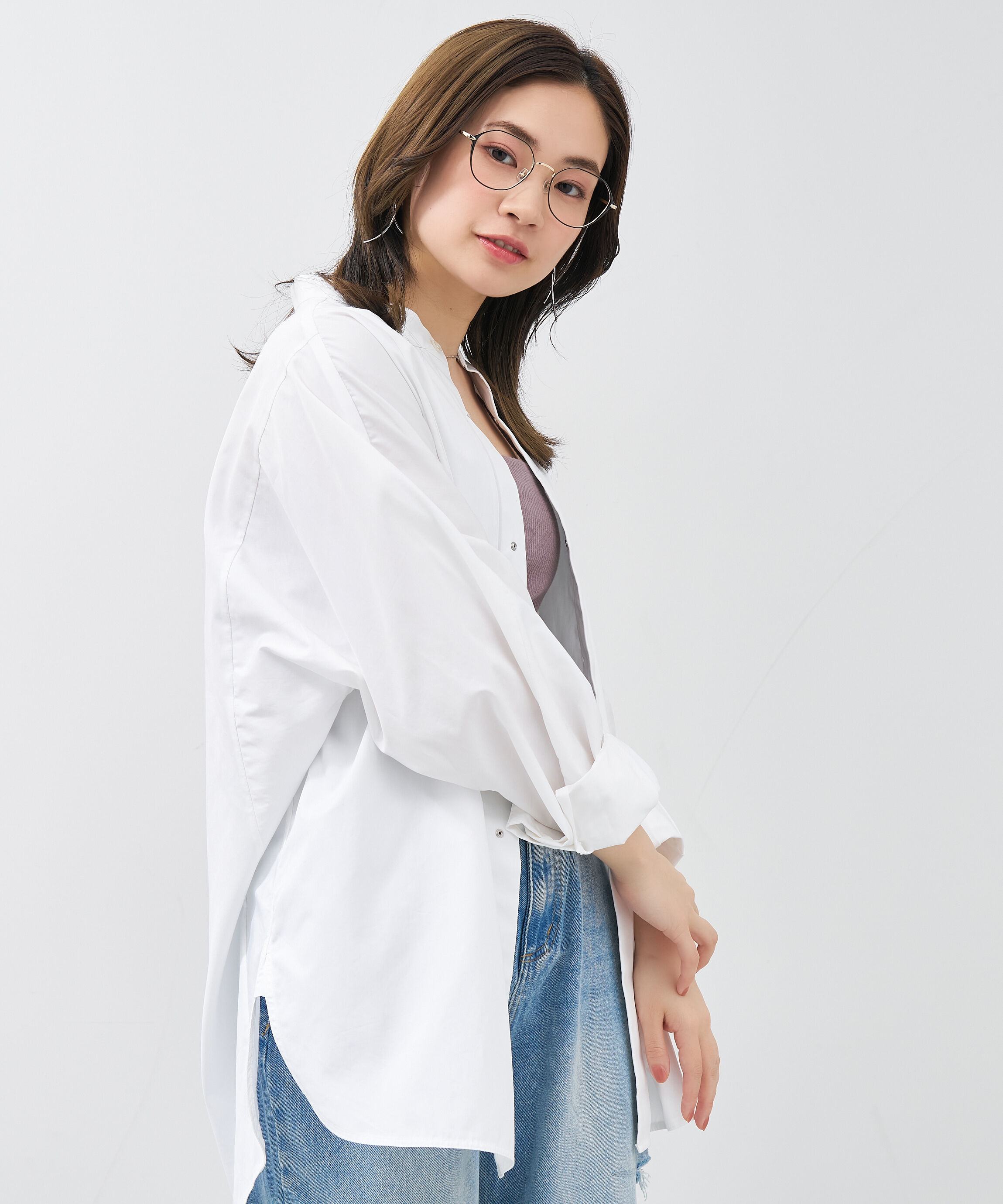  「ウェリントン クラウンパント 華奢なラインで大人可愛いメガネ 大きめサイズ 小顔 メタル レンズ交換券付き」|メガネ|