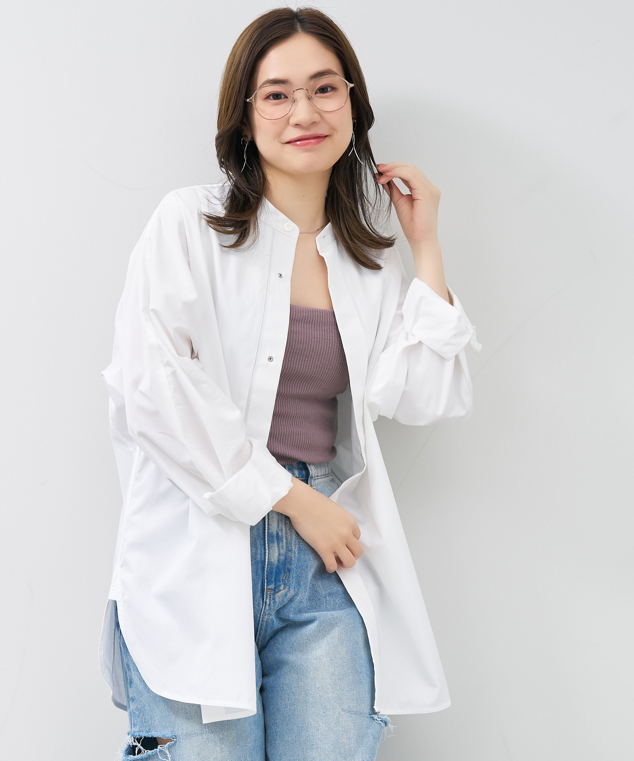  「ウェリントン クラウンパント 華奢なラインで大人可愛いメガネ 大きめサイズ 小顔 メタル レンズ交換券付き」|メガネ|