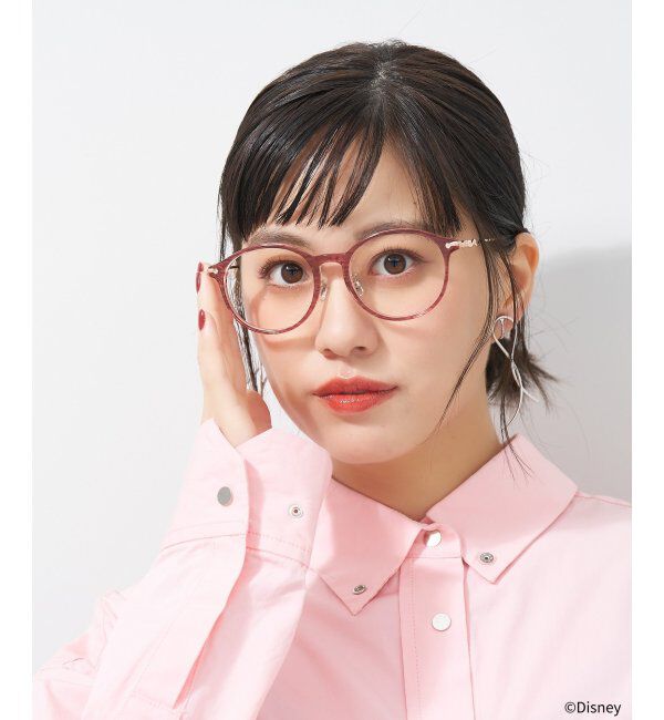  「ボストン型 メガネ Disney PRINCESS アリエル (ドレスアップライン) ディズニープリンセス レンズ交換券付」|メガネ|