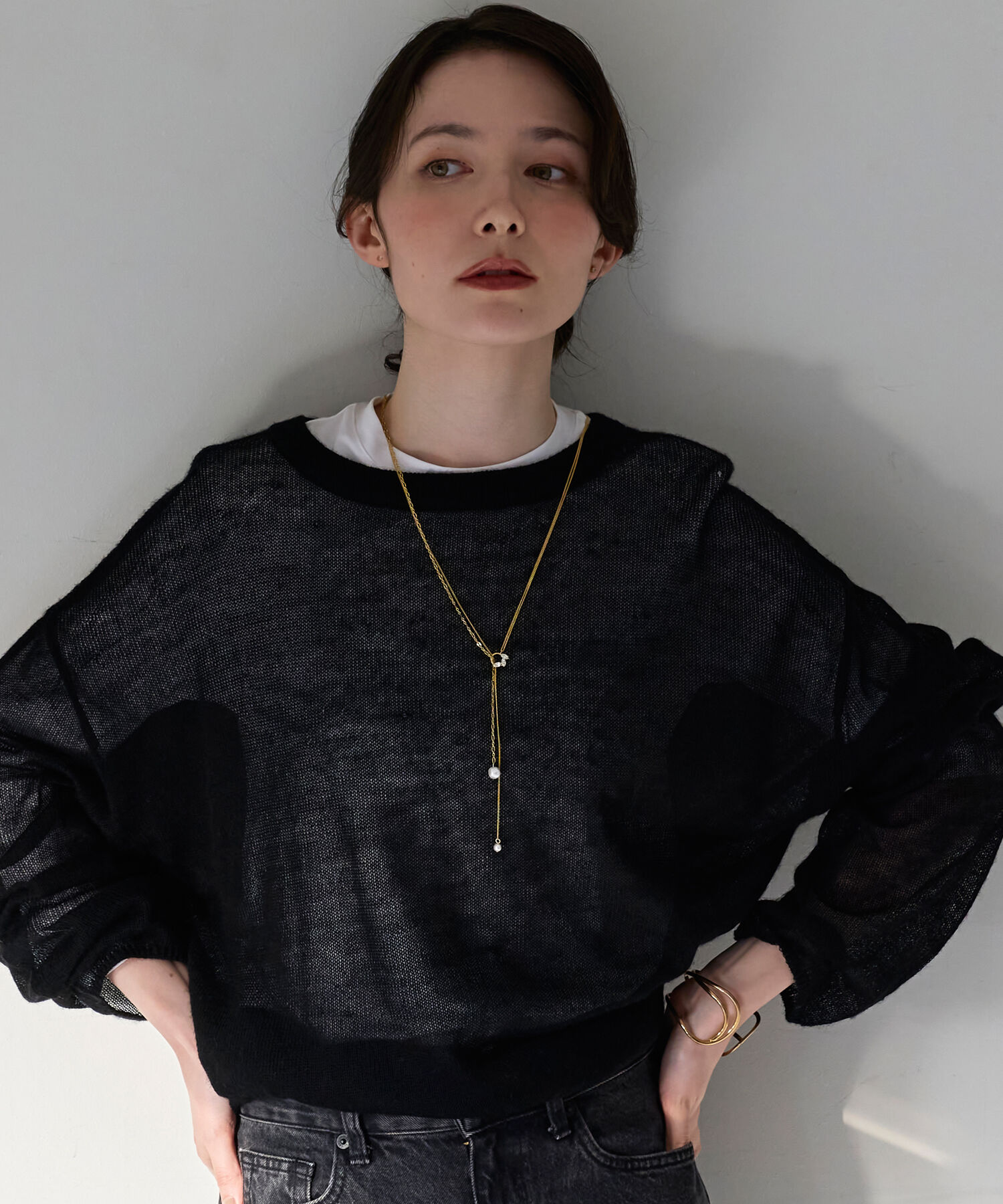 Phoebe「2wayアレンジパールラリエットネックレス」|ネックレス|