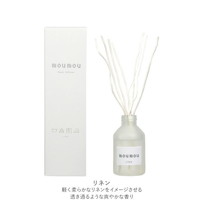 BACKYARD FAMILY「リードディフューザー スティック 通販 フレグランス ディフューザー 芳香剤 moumou リネン」|アロマ・ルームフレグランス|