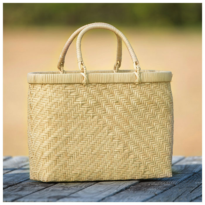 BACKYARD FAMILY「かごバッグ 通販 ラタン バスケット ハンドル カゴバッグ お弁当 ピクニック 夏 春夏 おしゃれ」|かごバッグ|