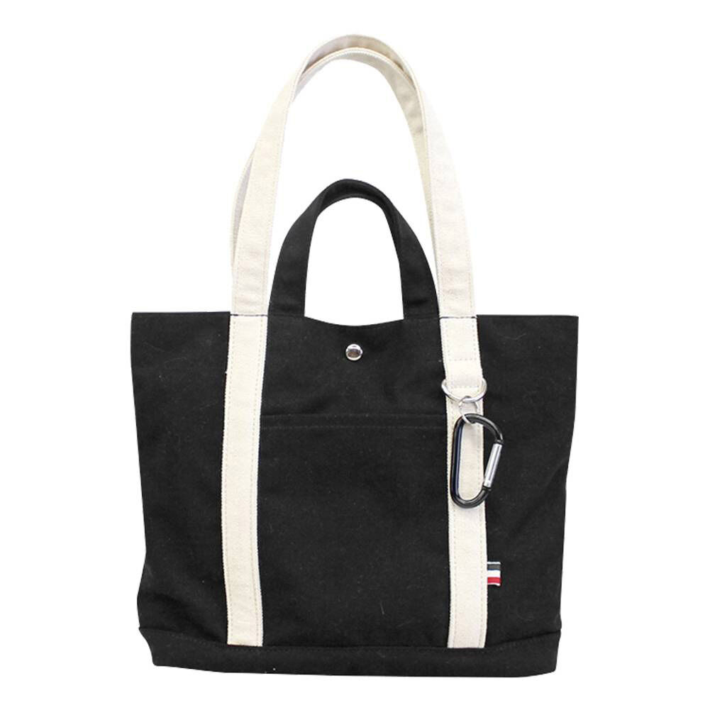 BACKYARD FAMILY「トートバッグ 小さめ 肩掛け 通販 メンズ レディース おしゃれ A4 帆布 しっかり 通勤 通学」|トートバッグ|ブラック1