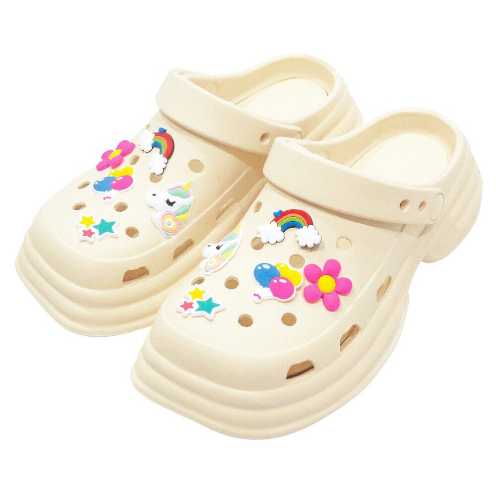 BACKYARD FAMILY「厚底サンダル アクセサー付き 通販 サンダル シャワーサンダル 厚底 アクセサー かわいい」|サンダル|ホワイト1