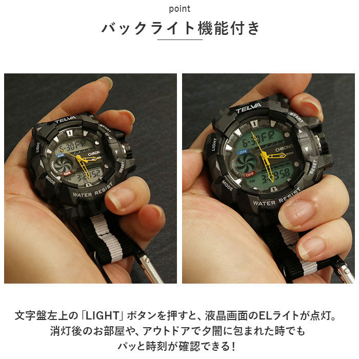 BACKYARD FAMILY「キーホルダー 時計 通販 ハンギングウオッチ カラビナウォッチ ハングウォッチ デジタル時計」|腕時計|