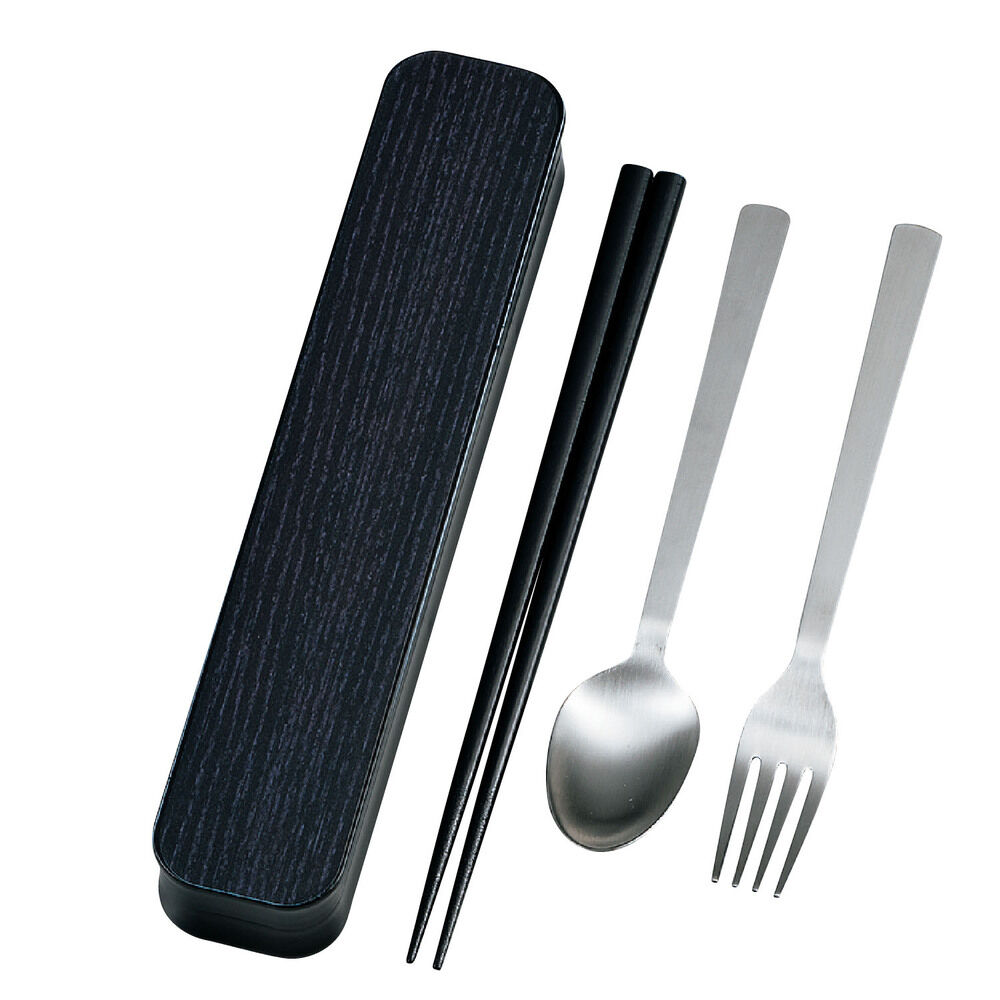 BACKYARD FAMILY「大人のカトラリーセット 通販 箸箱セット GRAIN 箸 スプーン フォーク カトラリーセット」|食器・キッチングッズ|ブラック1