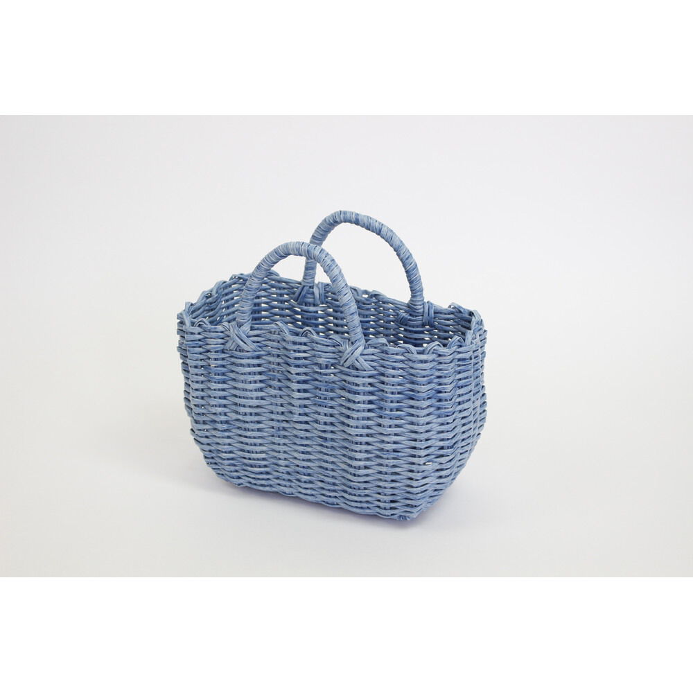 BACKYARD FAMILY「村田屋産 かごバッグ トート 小さめ トートバッグ 通販 かごバック カゴバッグ カゴバック」|かごバッグ|ブルー1