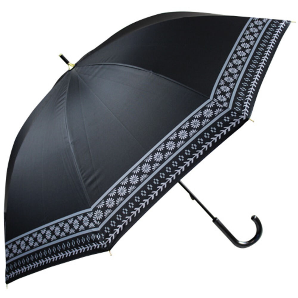 BACKYARD FAMILY「傘 レディース 大人 通販 長傘 47cm 晴雨兼用 かさ カサ 雨傘 日傘 一級遮光」|傘|ブラック4