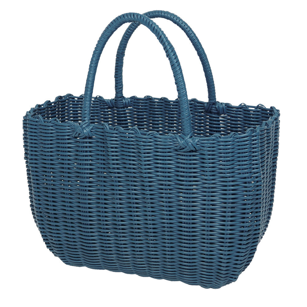 BACKYARD FAMILY「かごバッグ PPバッグ ミドル 通販 カゴバッグ バスケット トート トートバッグ トートバック」|かごバッグ|ブルー2