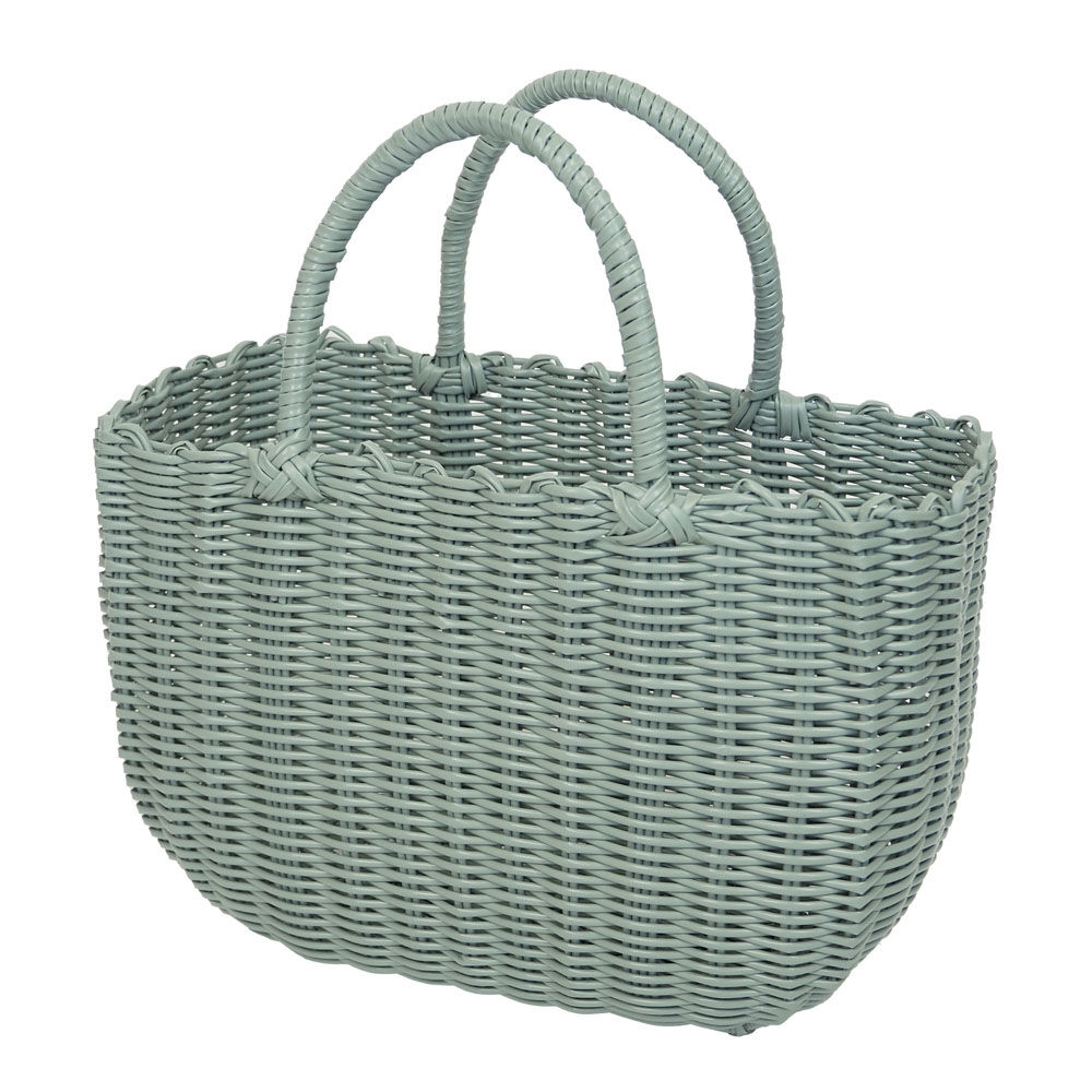 BACKYARD FAMILY「かごバッグ PPバッグ ミドル 通販 カゴバッグ バスケット トート トートバッグ トートバック」|かごバッグ|グリーン2