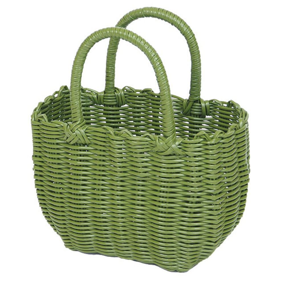 BACKYARD FAMILY「かごバッグ PPバッグ ミニ 通販 カゴバッグ バスケット トート トートバッグ トートバック」|かごバッグ|グリーン1