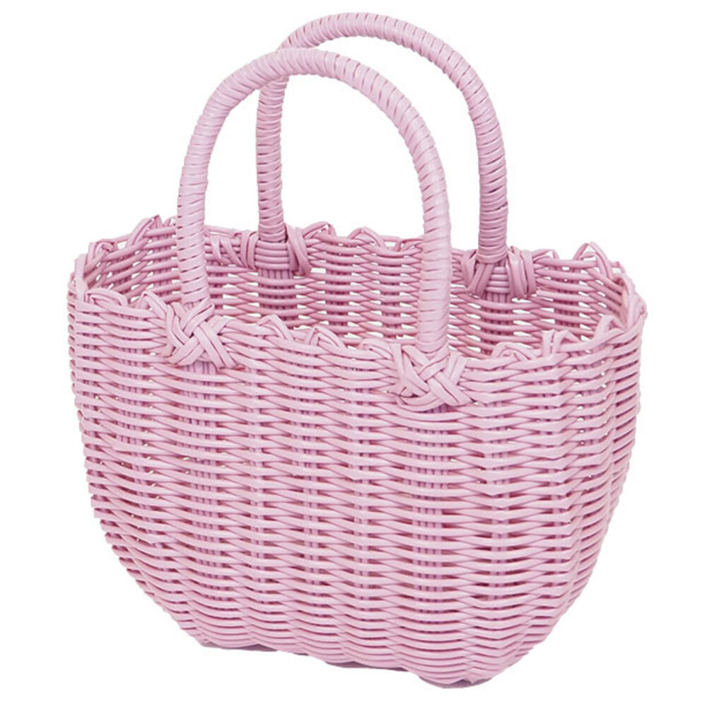 BACKYARD FAMILY「かごバッグ PPバッグ ミニ 通販 カゴバッグ バスケット トート トートバッグ トートバック」|かごバッグ|ピンク1