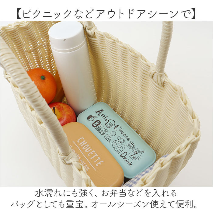 BACKYARD FAMILY「かごバッグ 夏 おしゃれ 通販 カゴバッグ かごバック ビニール 手編み ビニールバッグ カゴ」|かごバッグ|