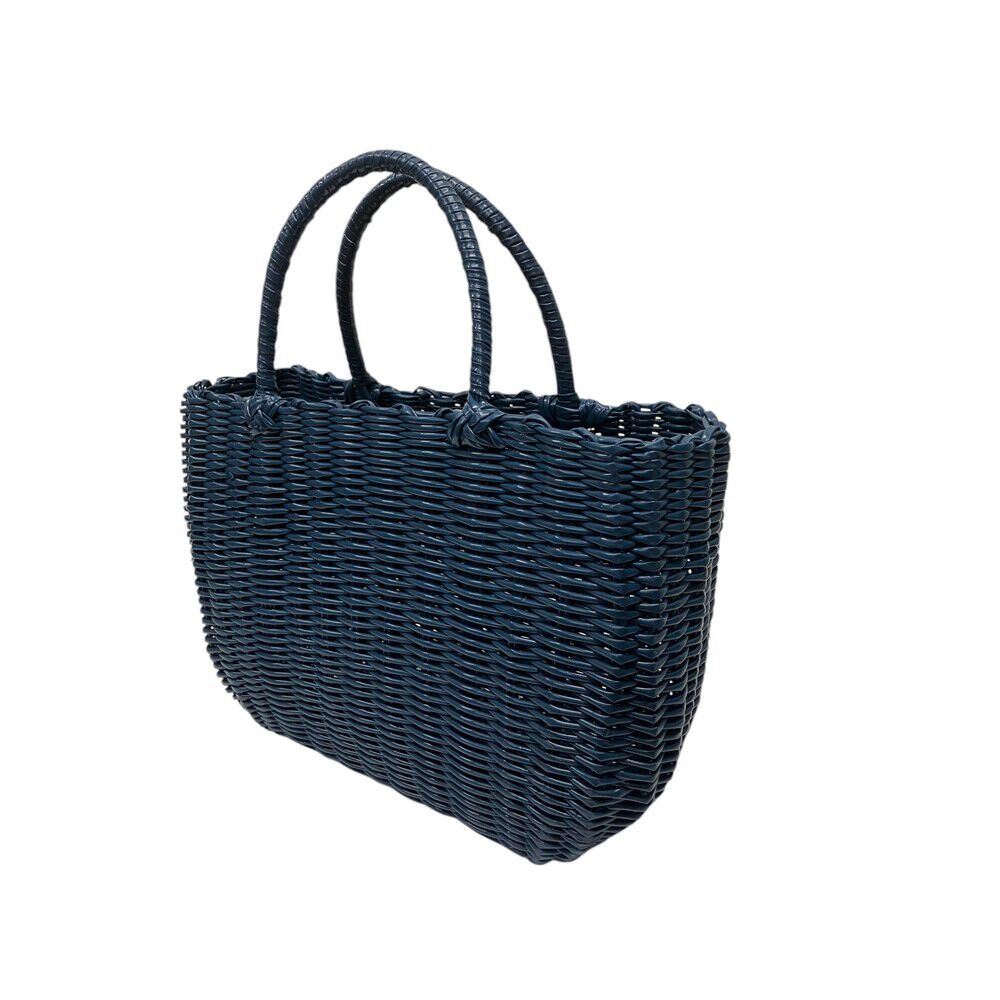 BACKYARD FAMILY「かごバッグ 夏 おしゃれ 通販 カゴバッグ かごバック ビニール 手編み ビニールバッグ カゴ」|かごバッグ|ブルー1