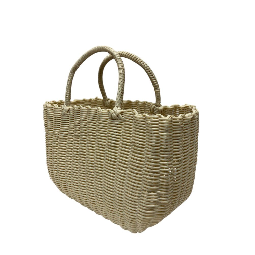 BACKYARD FAMILY「かごバッグ 夏 おしゃれ 通販 カゴバッグ かごバック ビニール 手編み ビニールバッグ カゴ」|かごバッグ|ベージュ1