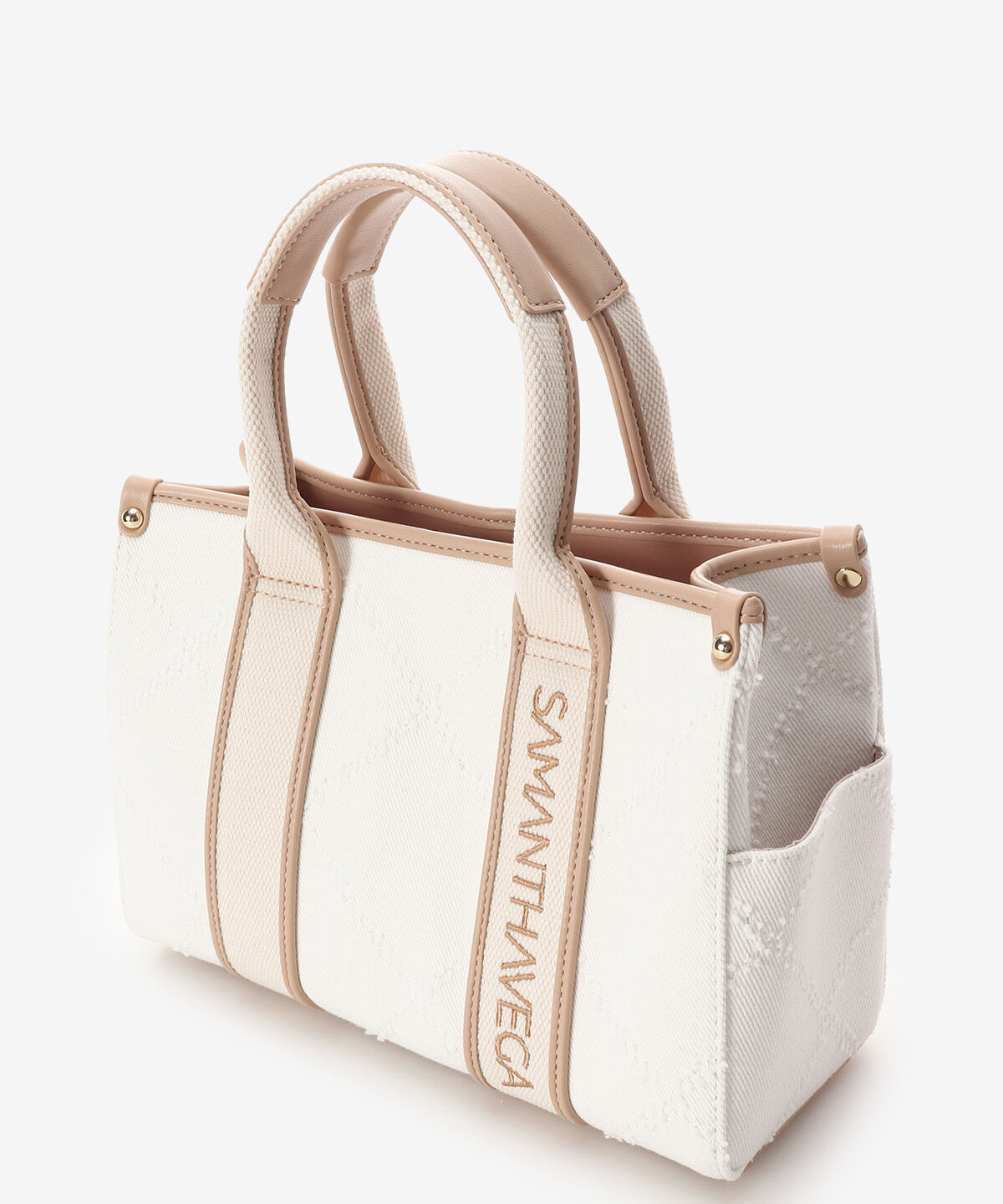 Samantha Vega「ロゴテープデニム風トート（小）」|ハンドバッグ|