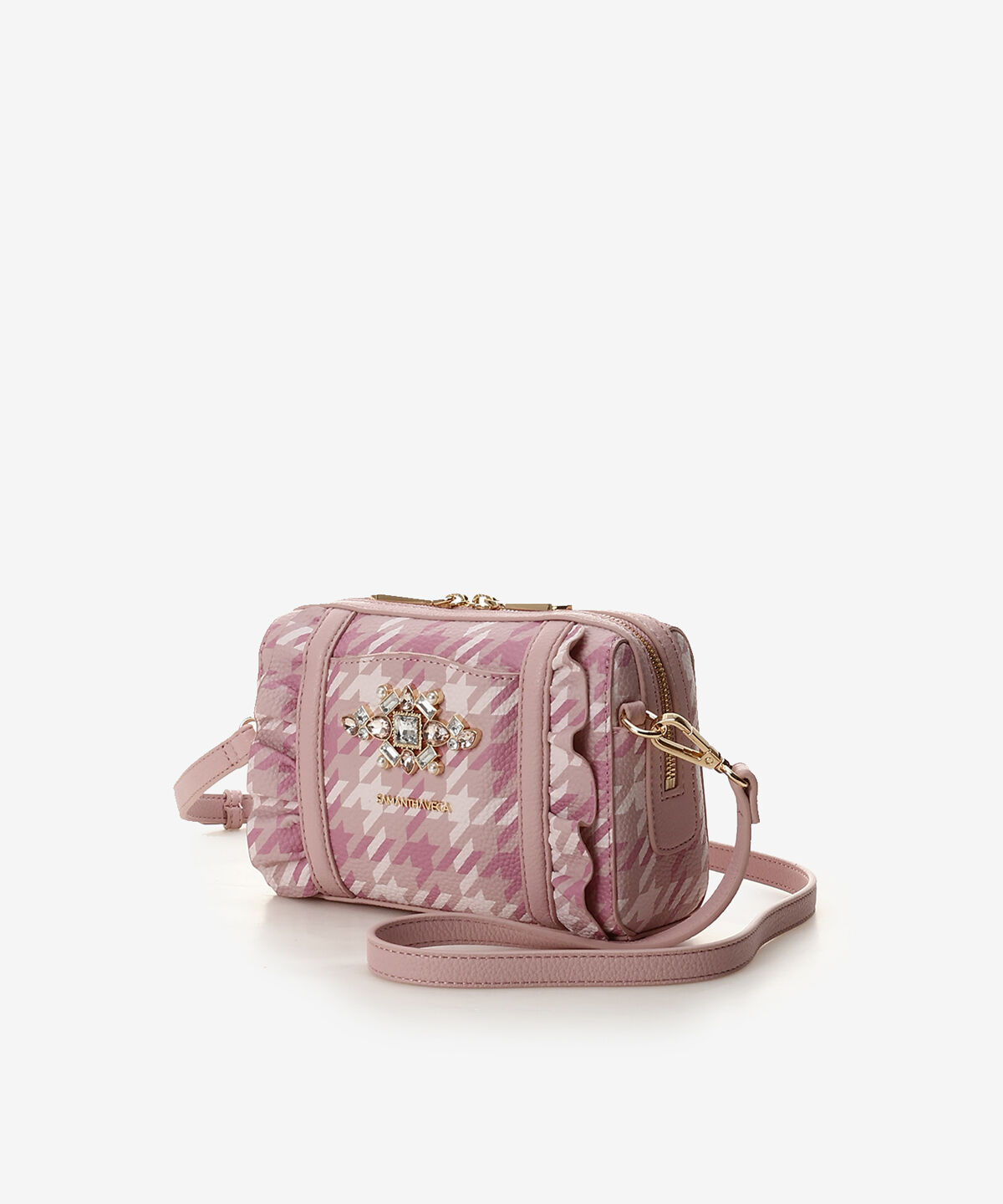 Samantha Vega「チェックビジューフリルショルダーバッグ」|ショルダー・メッセンジャー|