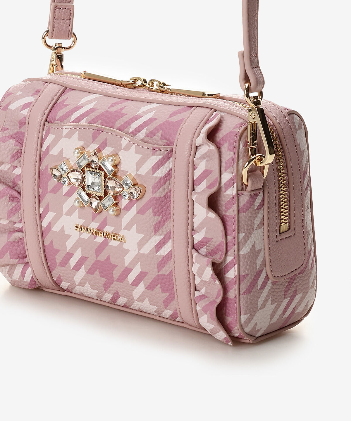 Samantha Vega「チェックビジューフリルショルダーバッグ」|ショルダー・メッセンジャー|