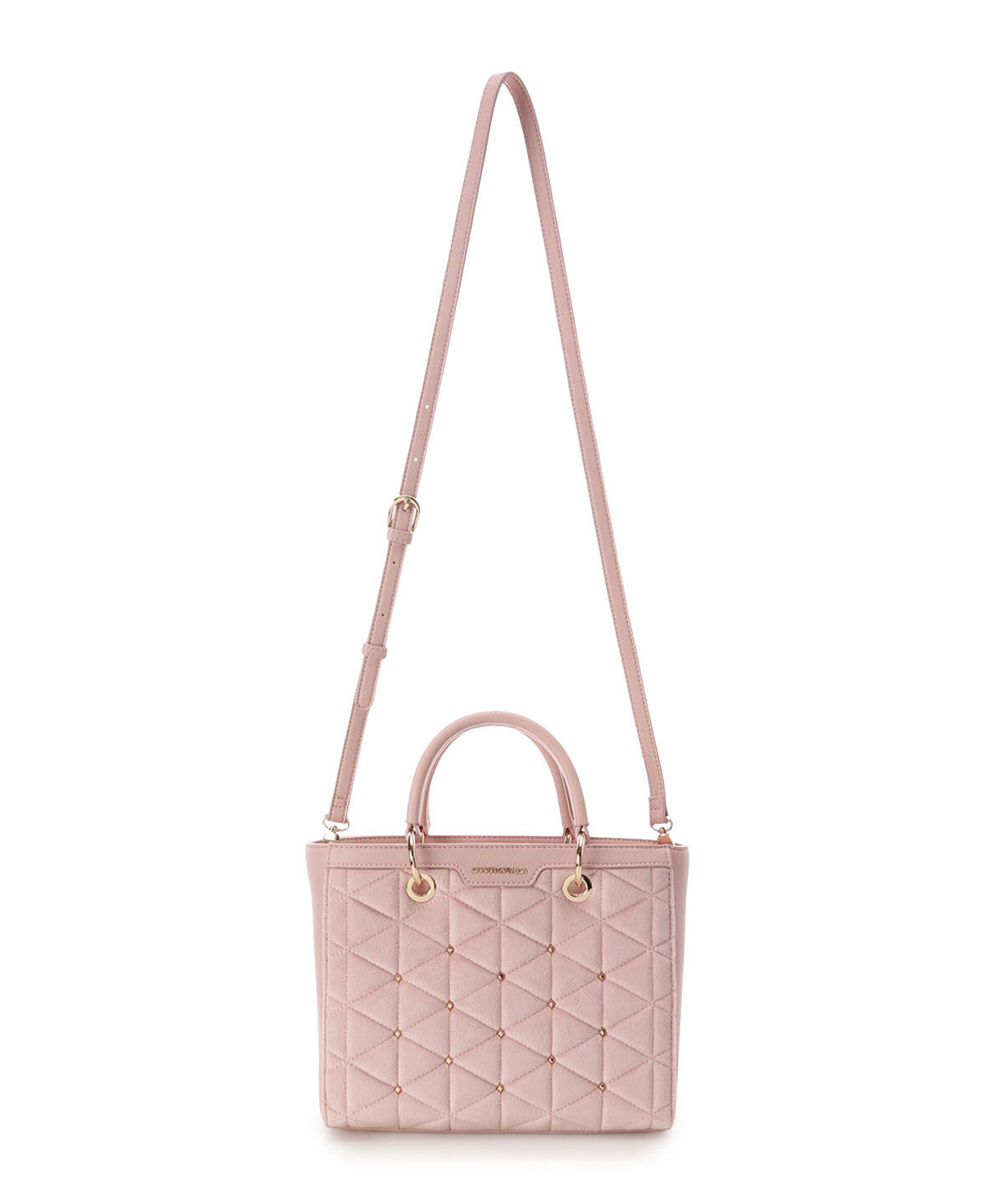 Samantha Vega「ベロアキルティングスタッズスクエアバッグ」|ハンドバッグ|