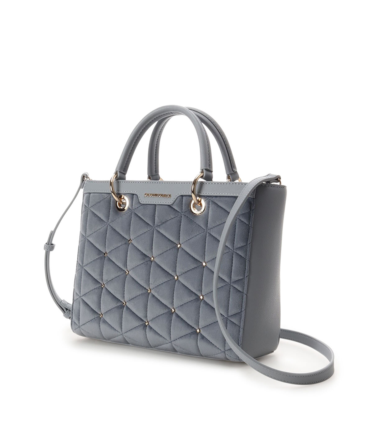 Samantha Vega「ベロアキルティングスタッズスクエアバッグ」|ハンドバッグ|