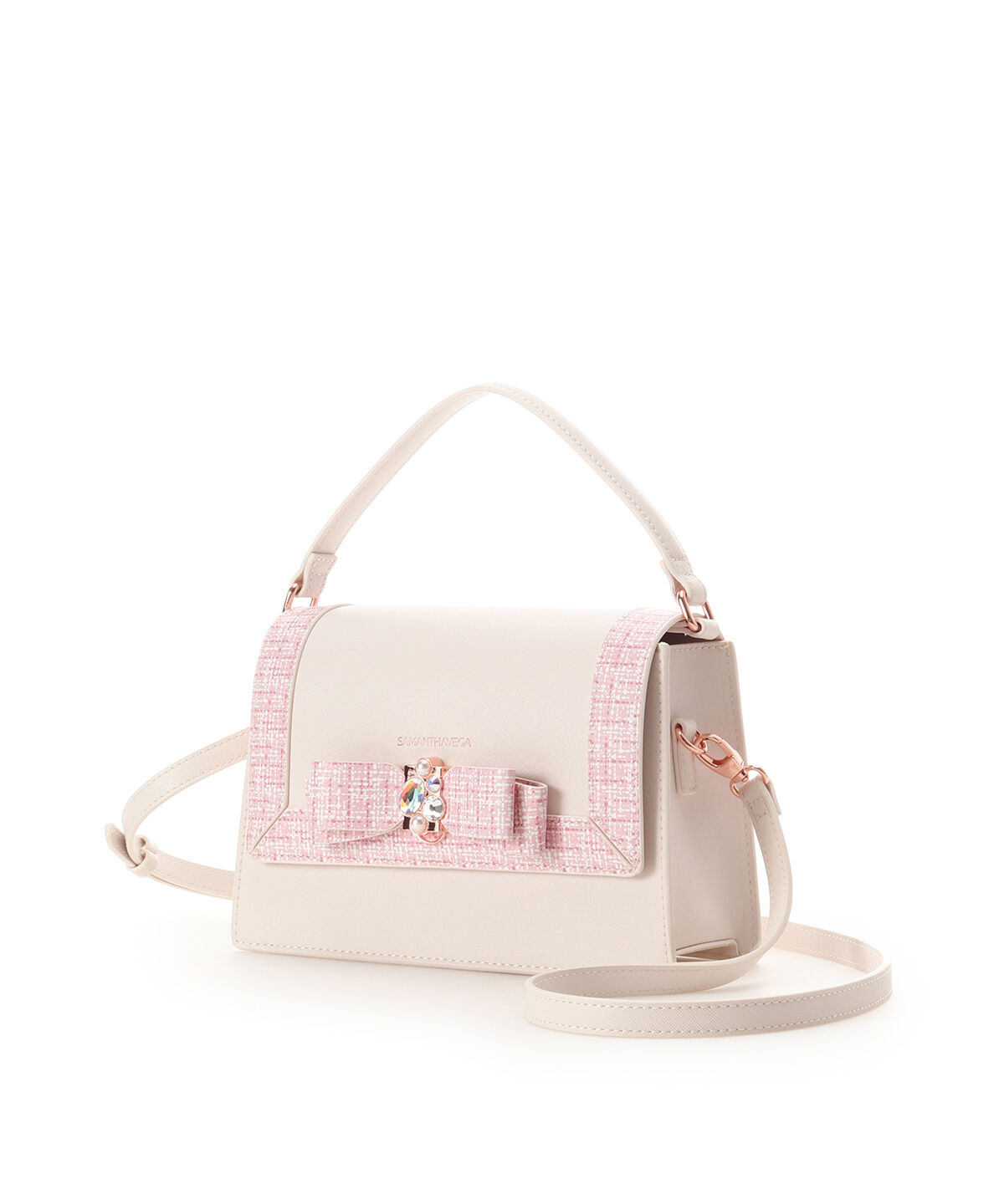 Samantha Vega「ツイードプリントジュエルリボンショルダーバッグ」|ショルダー・メッセンジャー|