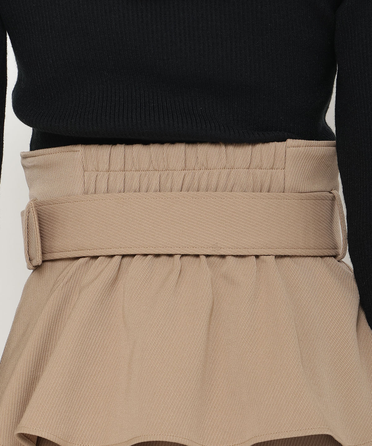 アンドクチュール「コルセットベルトフレアスカート」|フレア|