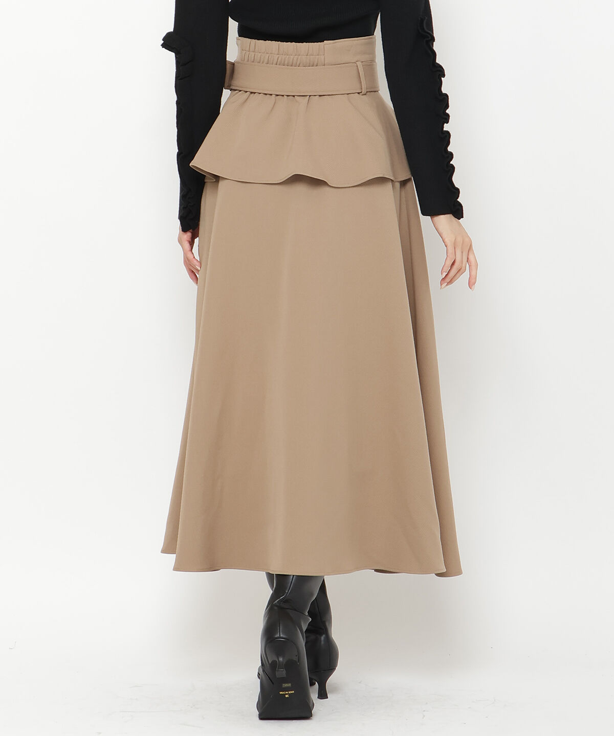 アンドクチュール「コルセットベルトフレアスカート」|フレア|