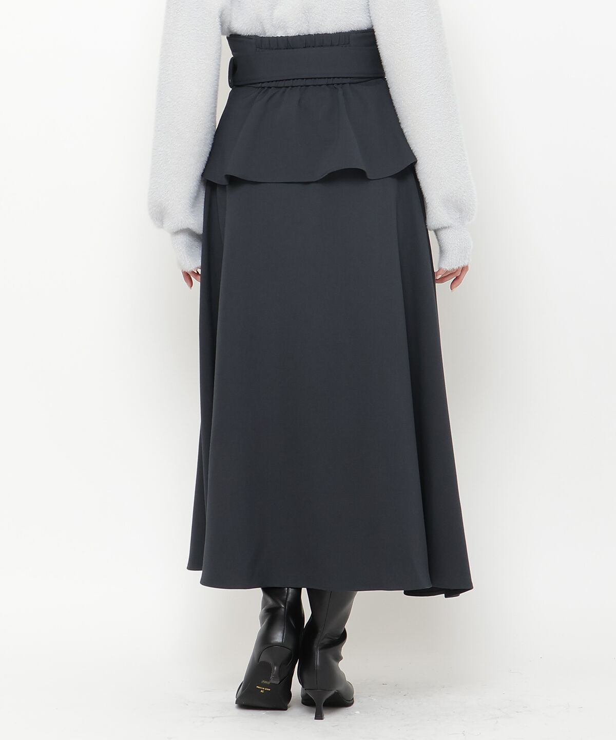 アンドクチュール「コルセットベルトフレアスカート」|フレア|