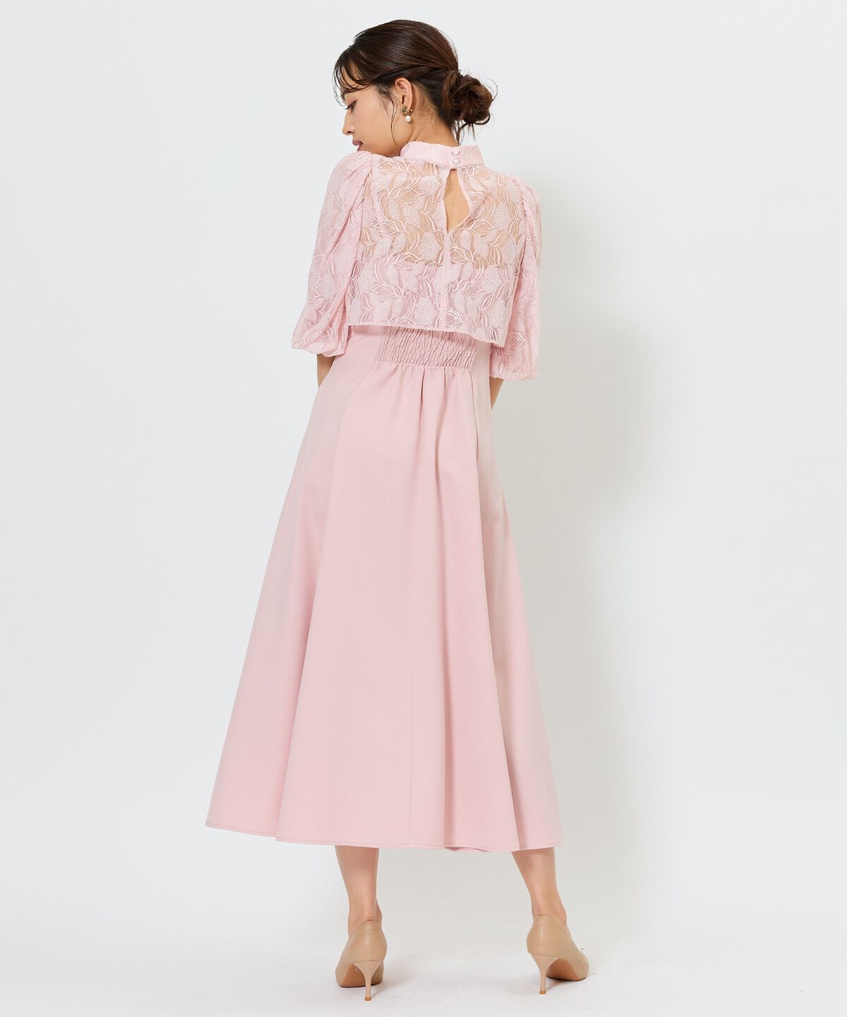 アンドクチュール「リーフレースレイヤードレス」|ドレス|