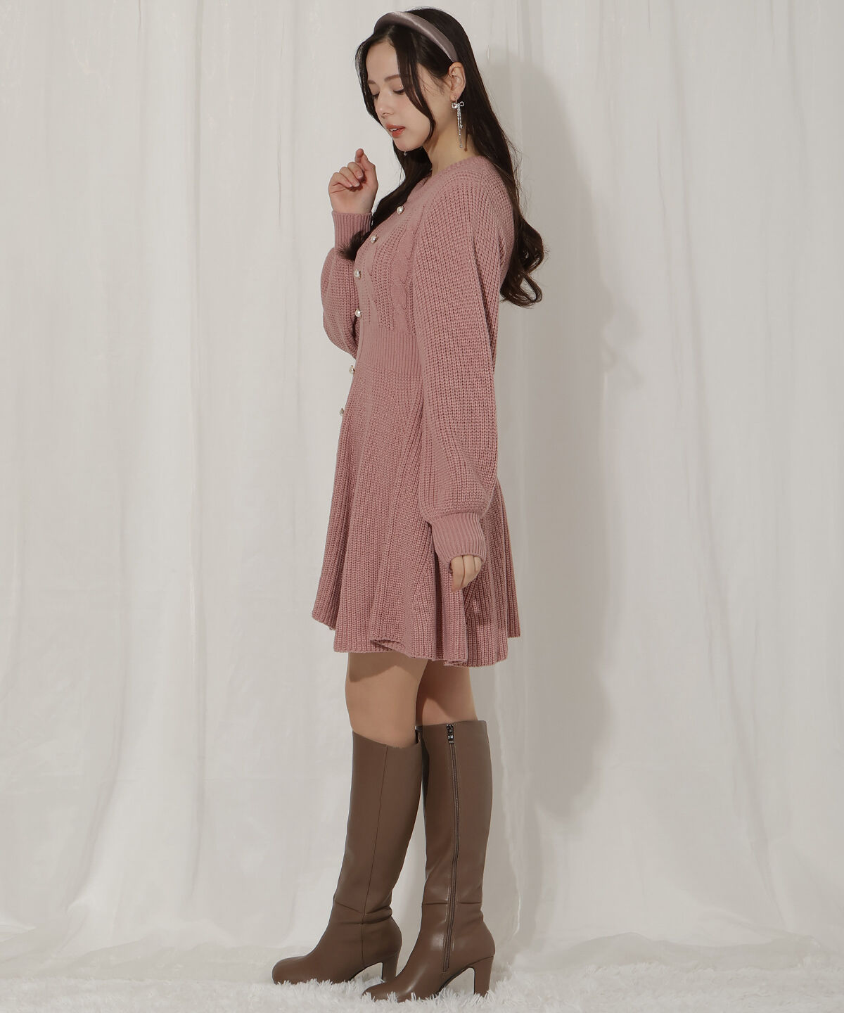 WILLSELECTION「ケーブルニットワンピース」|ワンピース|