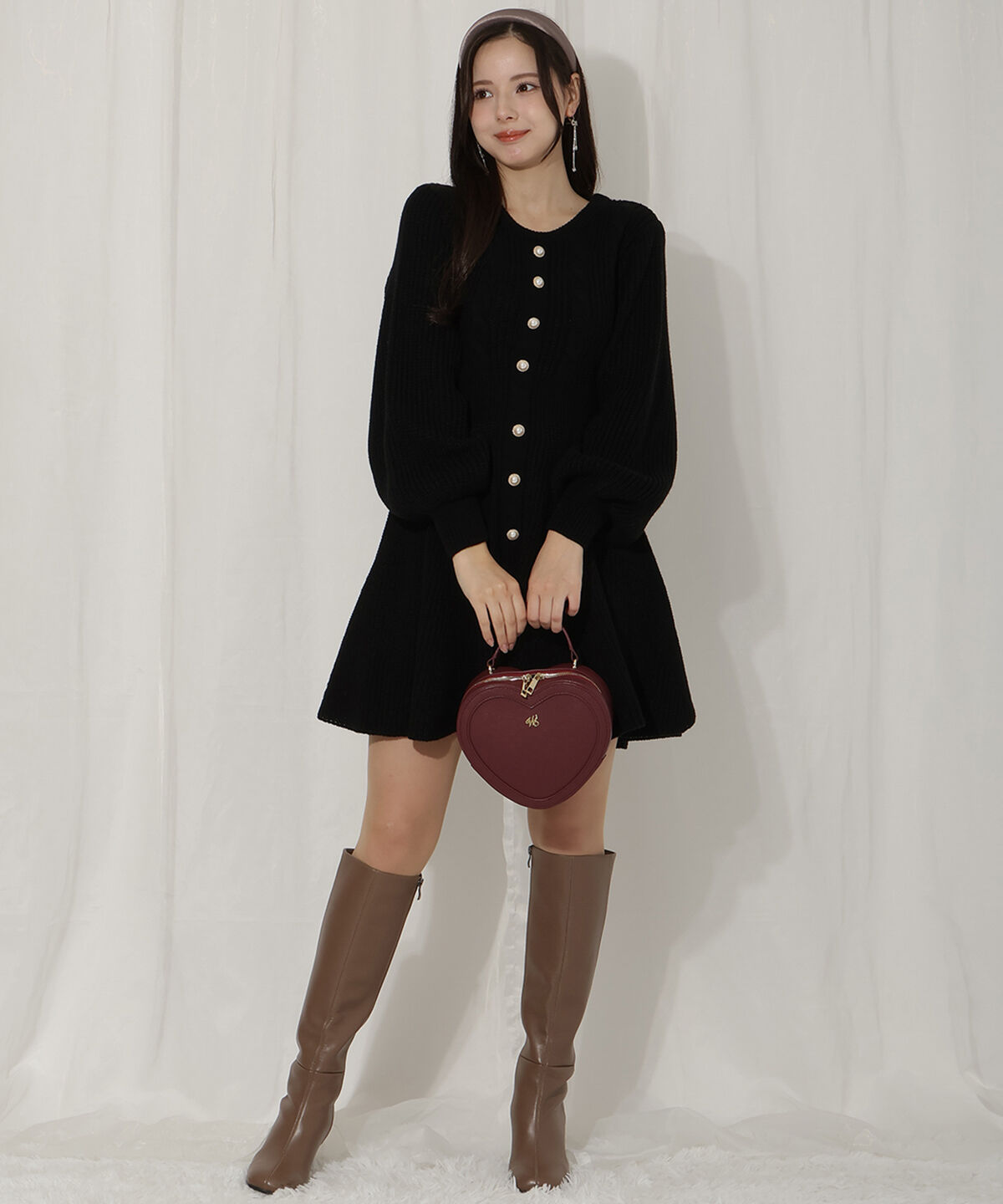 WILLSELECTION「ケーブルニットワンピース」|ワンピース|ブラック