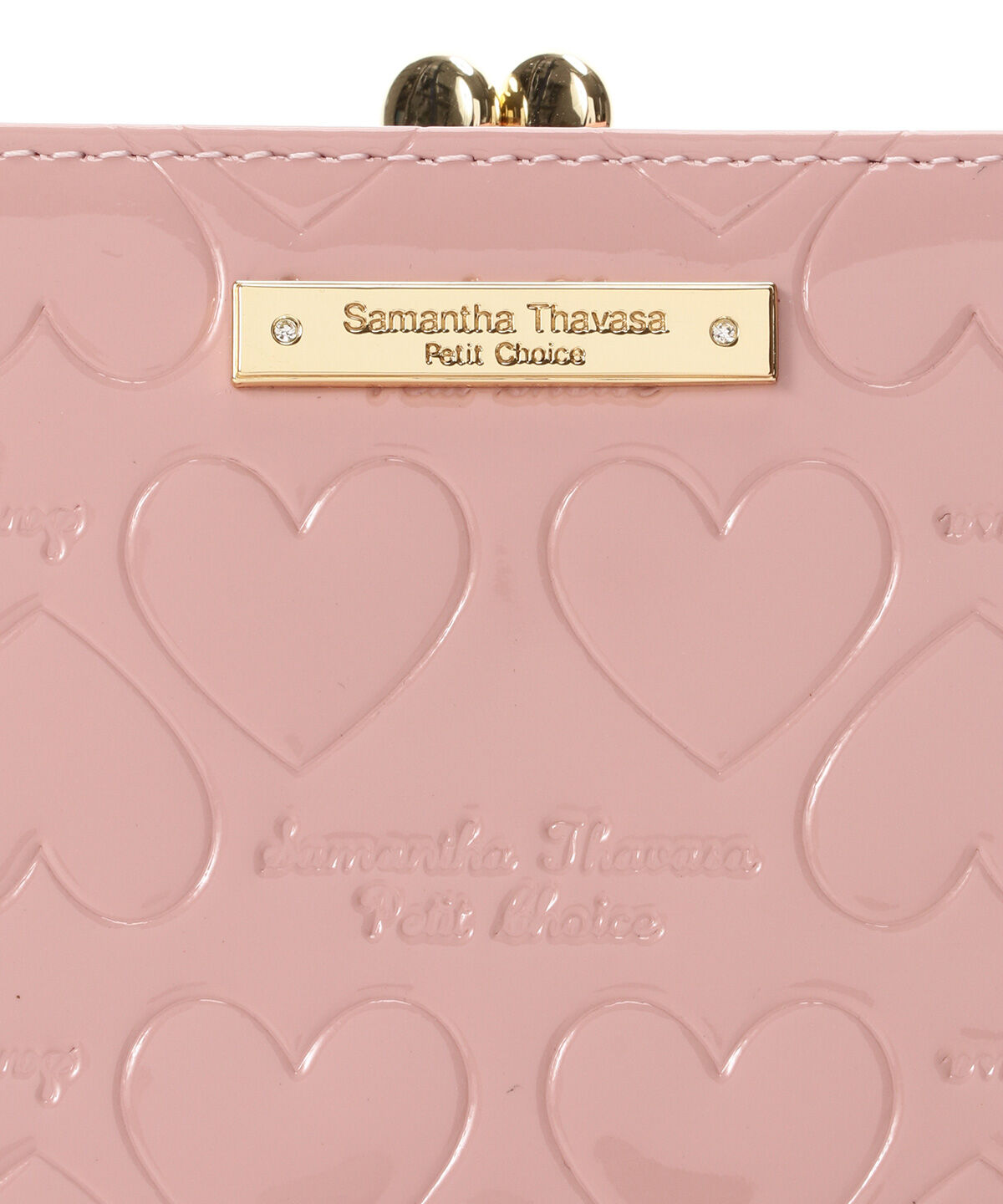 Samantha Thavasa Petit Choice「エナメルハート型押し 折財布」|財布|