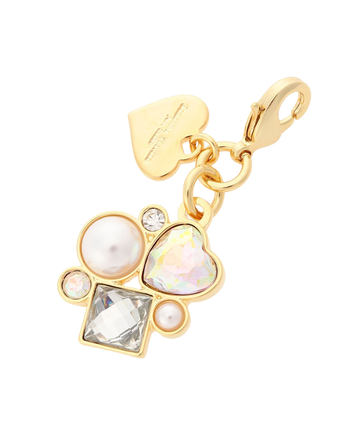 Samantha Thavasa Petit Choice「ハートビジューファスナーチャーム」|チャーム・キーホルダー|シルバー