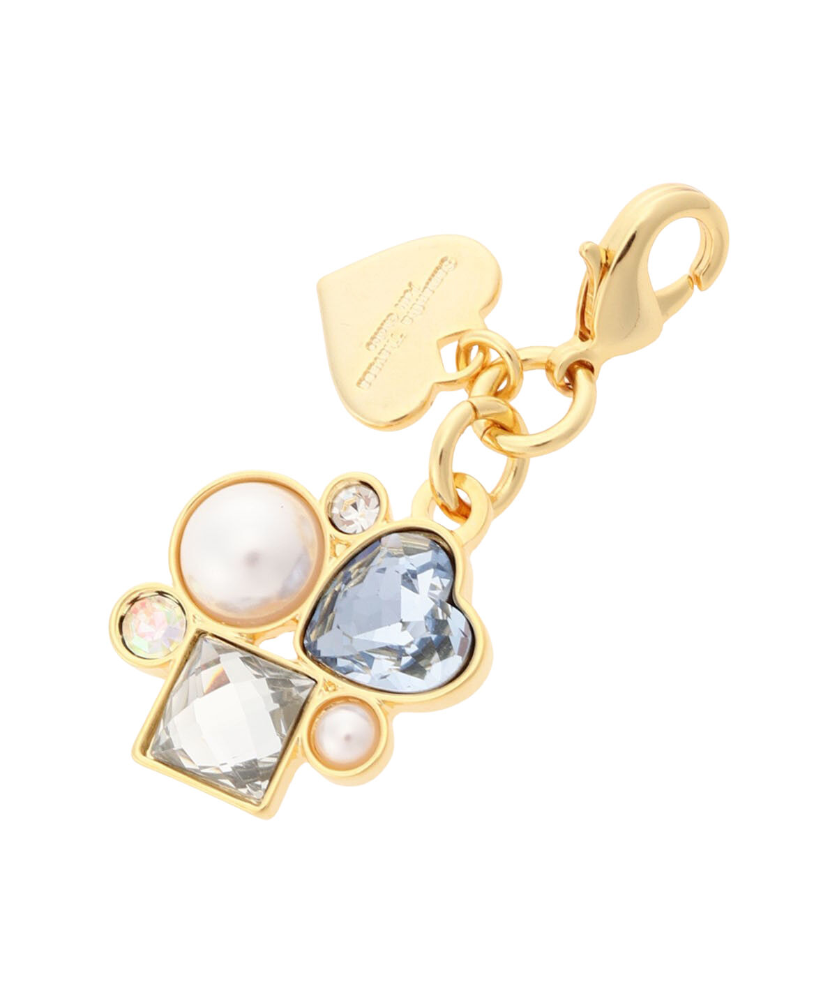 Samantha Thavasa Petit Choice「ハートビジューファスナーチャーム」|チャーム・キーホルダー|ライトブルー