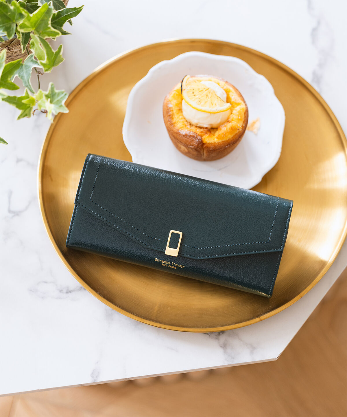 Samantha Thavasa Petit Choice「センターバックル 長財布」|財布|ﾀﾞｰｸｸﾞﾘｰﾝ