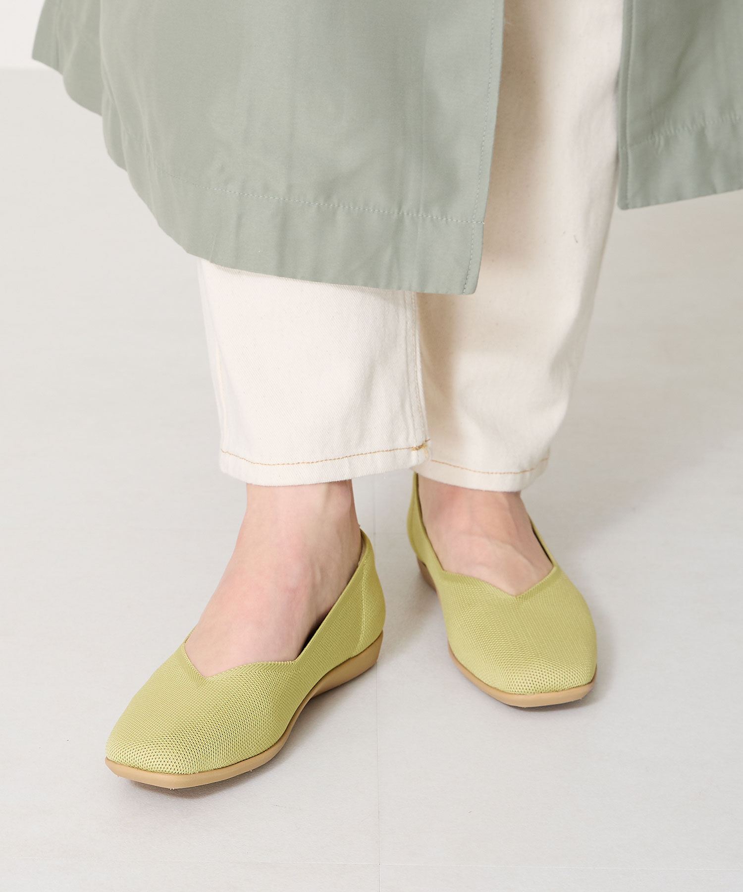 ORiental TRaffic「【洗濯OK】 ニットパンプス /R-3215 軽量 フラット ニット 通気性 柔らかい」|パンプス|