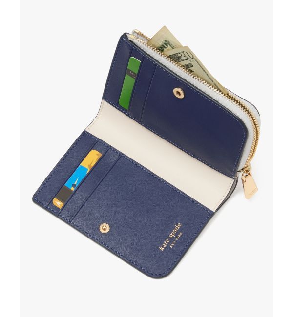 kate spade new york「アヴァ カラーブロックド ジップ バイフォールド ウォレット」|財布|