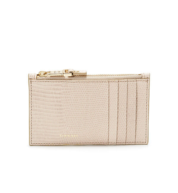 TOPKAPI 「イタリアンレザー リザード型押し フラグメントケース LUCIA ルチア」|名刺入れ・カードケース|ペールベージュ