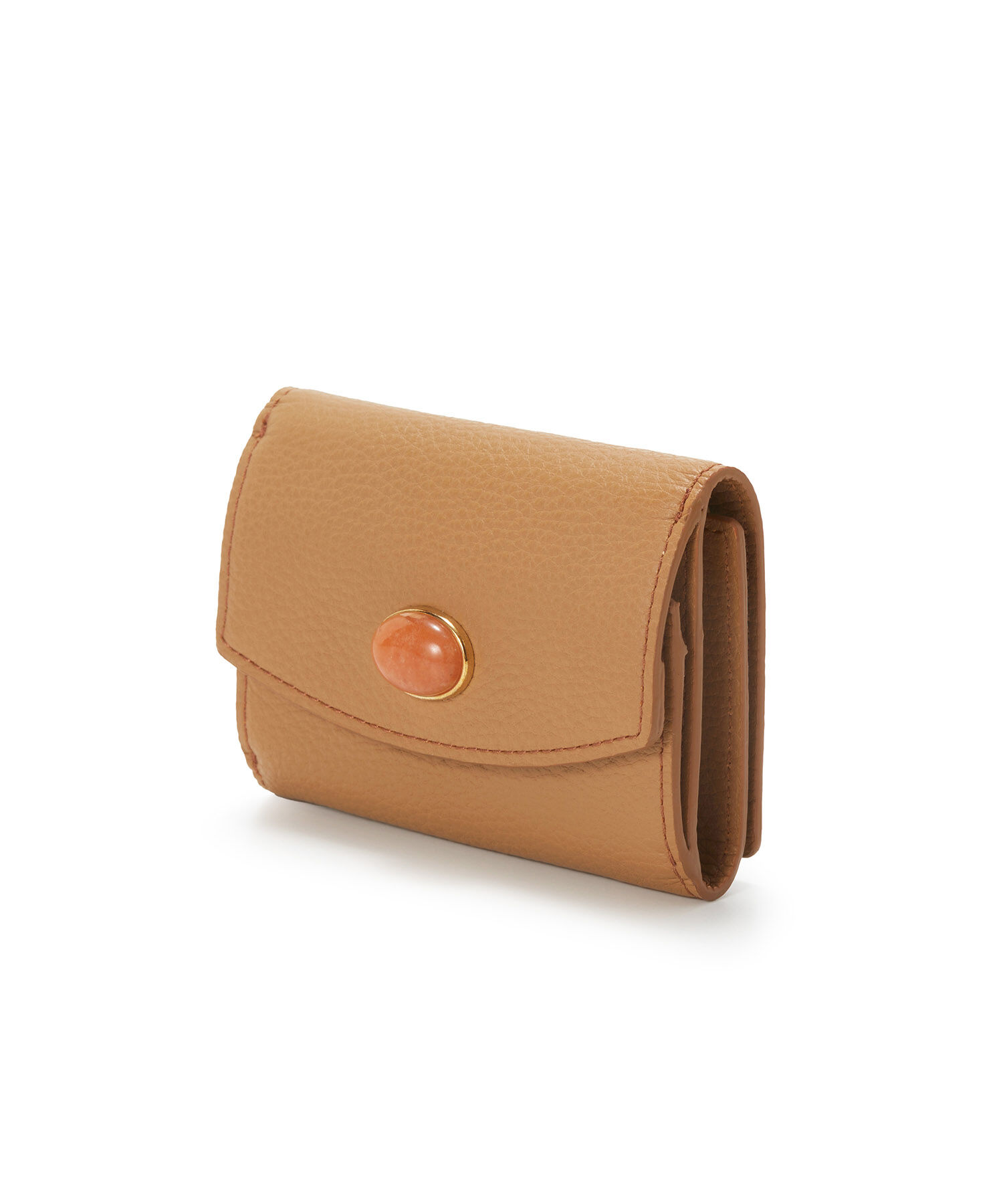 TOPKAPI 「【TOPKAPI】 gemdrops ジェムドロップ ミニエンボスレザー 天然石 三つ折り 財布」|財布|