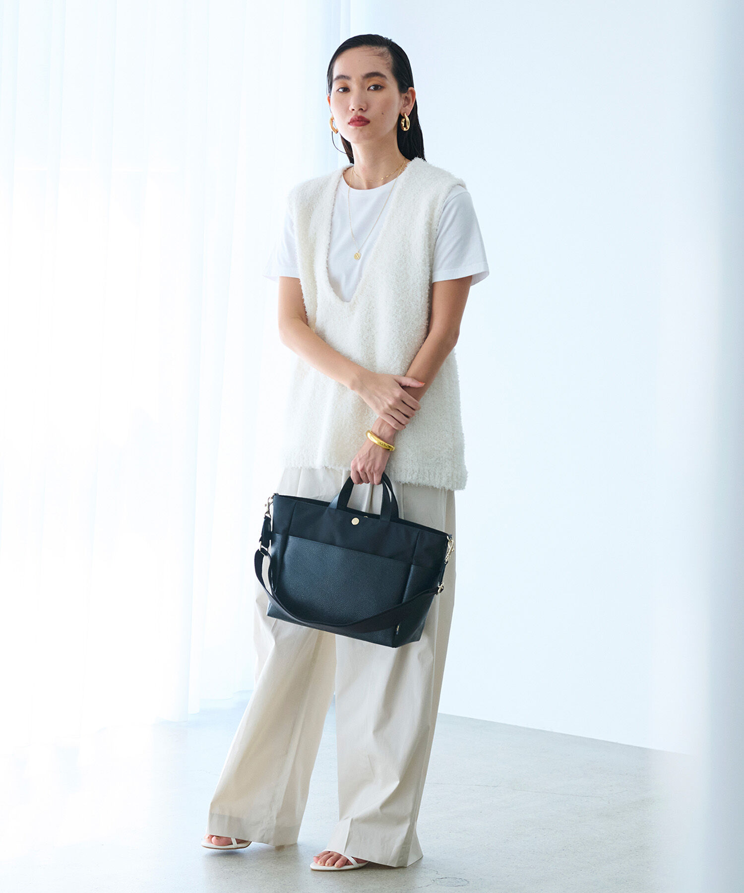 TOPKAPI BREATH「【Breath TOPKAPI】SCOTCH GRAIN スコッチグレイン マザーズバッグ バイカラー ショルダー トート バッグ」|トートバッグ|