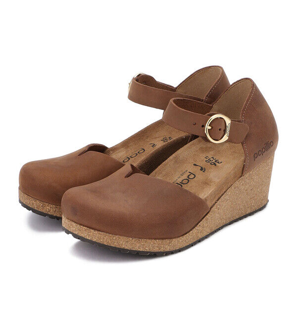 Papillio「【パピリオ】メリー リングバックル/コニャック ナチュラルレザー/サンダル レディース」|サンダル|コニャック