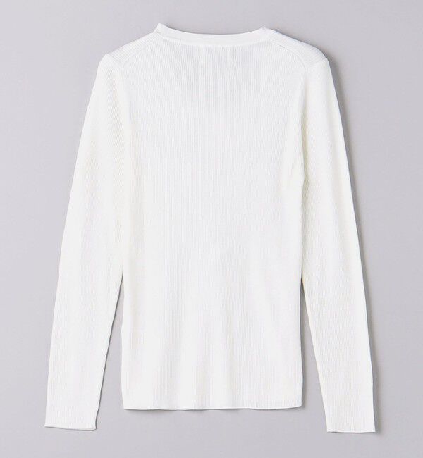 UNITED ARROWS「シルクリブ Uネック ニット」|ニット・セーター|