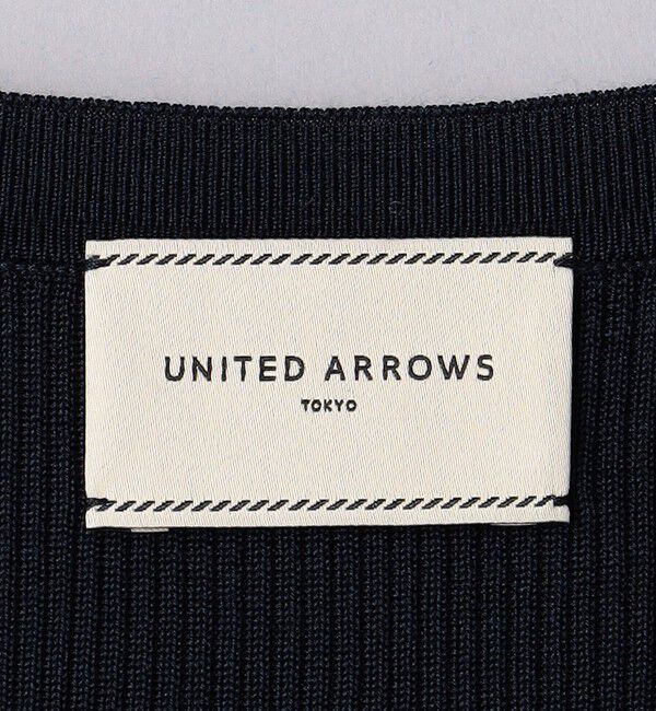 UNITED ARROWS「シルクリブ Uネック ニット」|ニット・セーター|