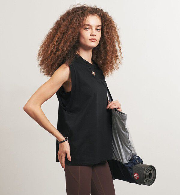 UNITED ARROWS「＜TO UNITED ARROWS＞コットン ノースリーブ カットソー」|Tシャツ・カットソー|BLACK