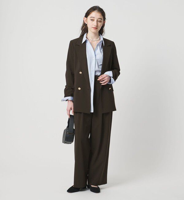 UNITED ARROWS「T/W ワイドパンツ ‐ウォッシャブル‐」|スラックス|