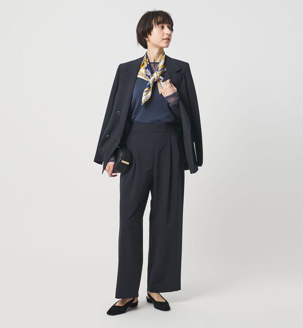 UNITED ARROWS「T/W ワイドパンツ ‐ウォッシャブル‐」|スラックス|