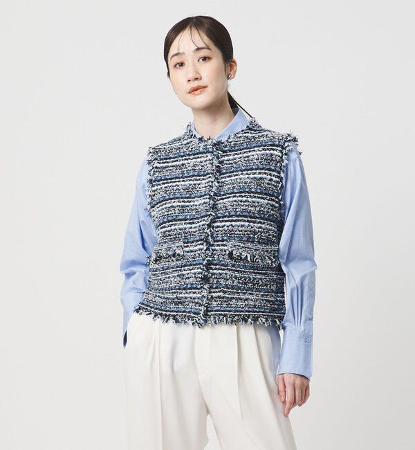 UNITED ARROWS「カラーミックス ツイードライク ベスト」|ベスト・ジレ|