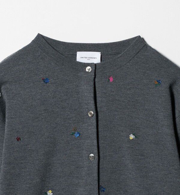 UNITED ARROWS「フラワー エンブロイダリー カーディガン」|カーディガン|