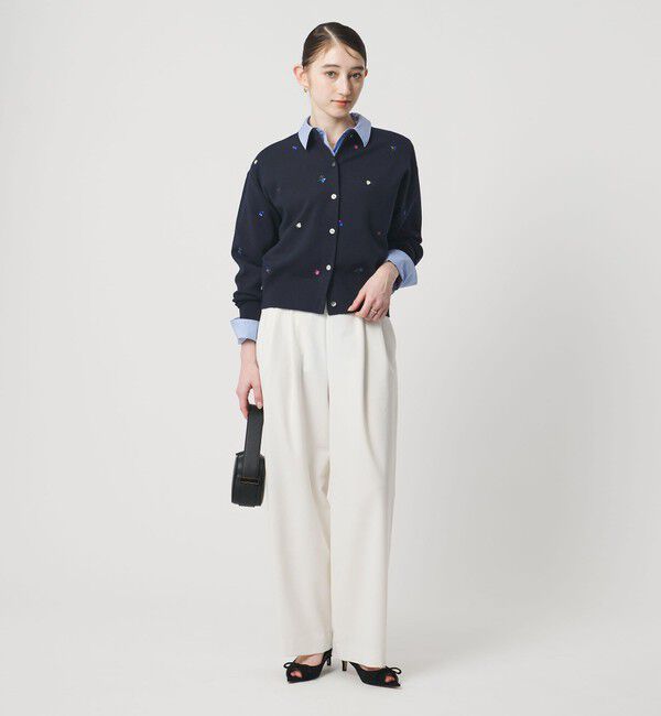 UNITED ARROWS「フラワー エンブロイダリー カーディガン」|カーディガン|